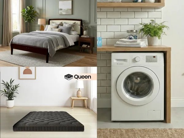 Orion Queen Bedroom Essentials with Washing Machine